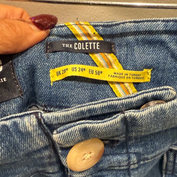 Anthropologie Blue Cropped Jeans - Picture 4 of 5